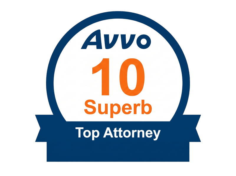 Avvo Rating 10 Superb Top Attorney badge